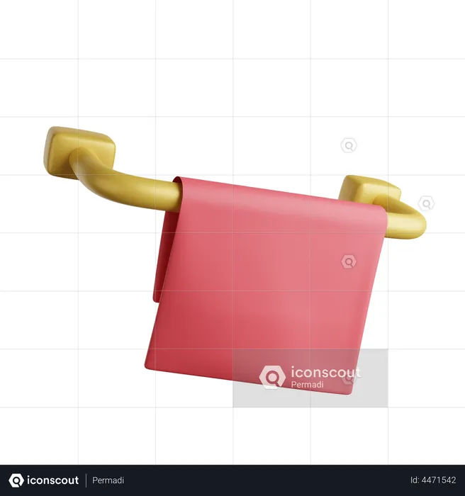 Serviette de bain  3D Illustration