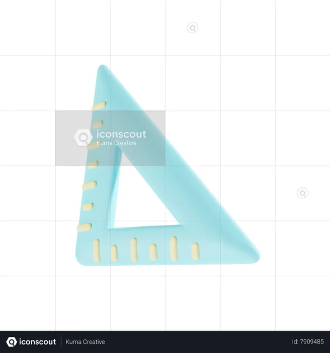 Set Square  3D Icon