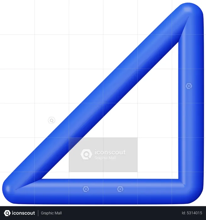Set Square  3D Icon