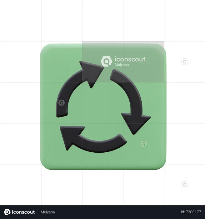 Seta circular  3D Icon