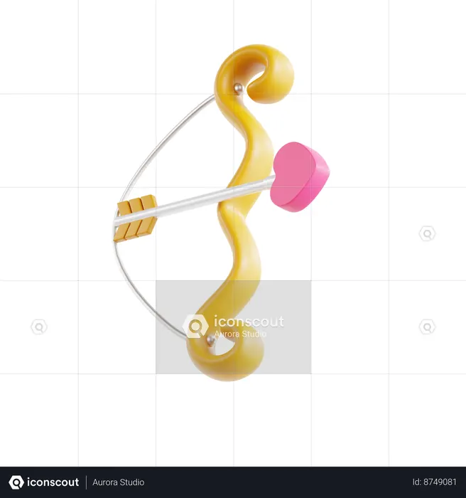Flecha do coração  3D Icon