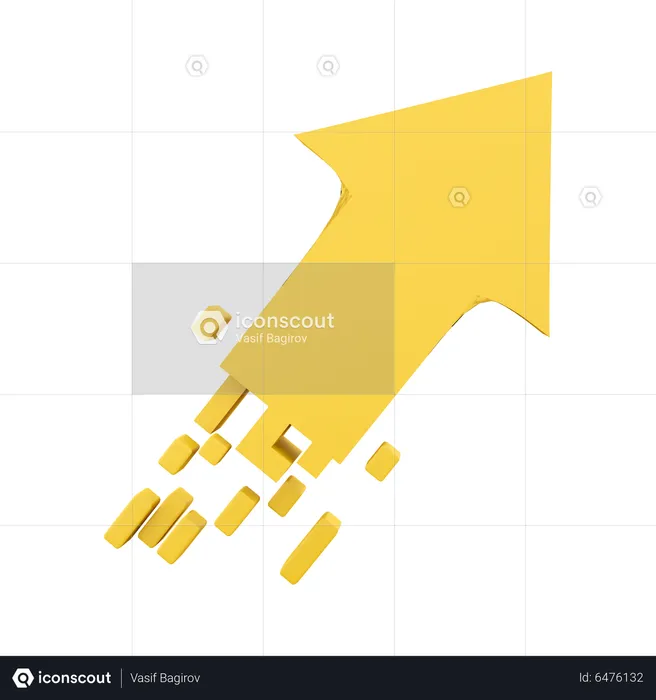 Seta de crescimento  3D Icon