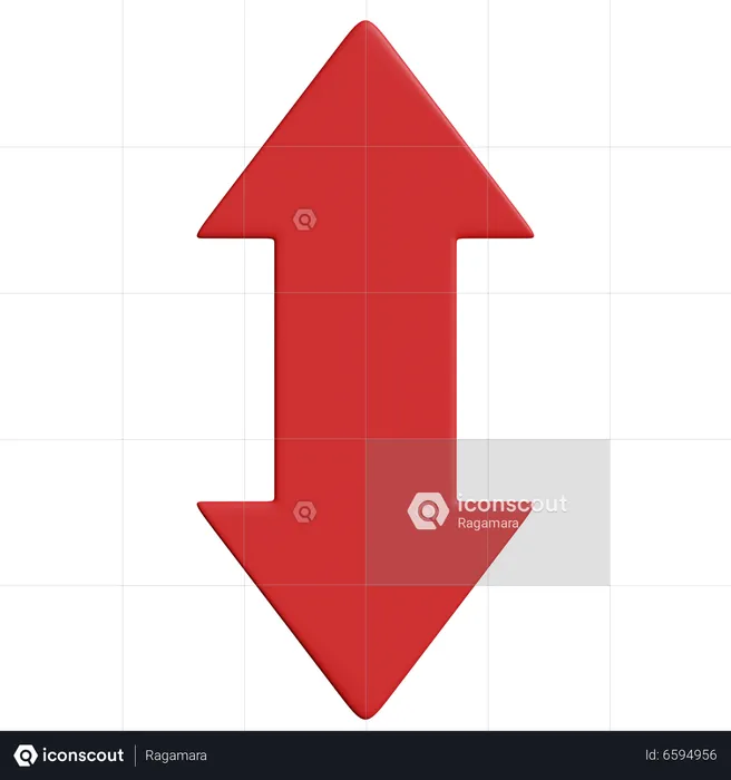 Seta de rolagem  3D Icon