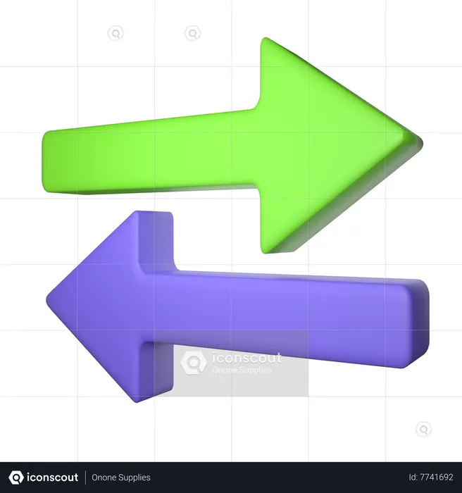 Seta de transferência  3D Icon