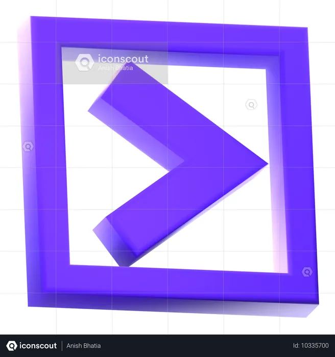 Seta direita  3D Icon