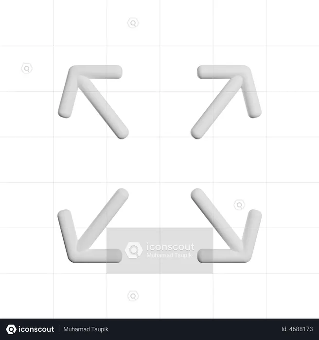 Seta em tela cheia  3D Icon