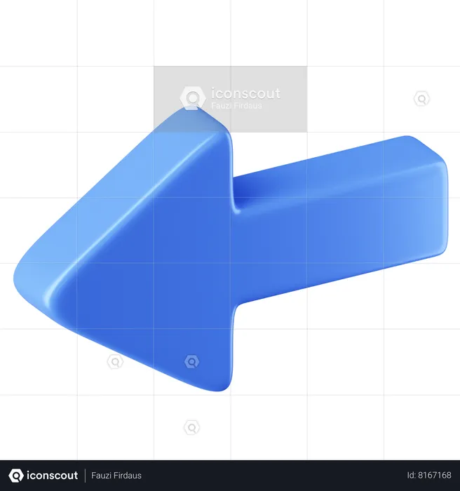 Seta para a esquerda  3D Icon