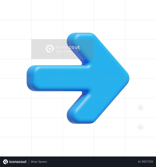 Seta direita  3D Icon