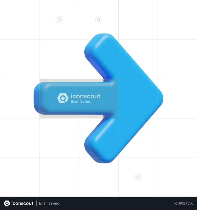 Seta direita  3D Icon