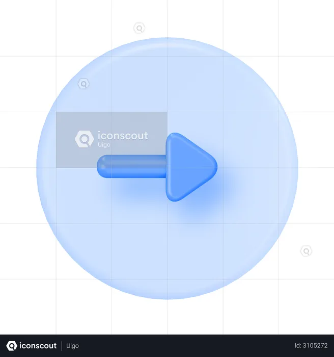 Seta direita  3D Illustration