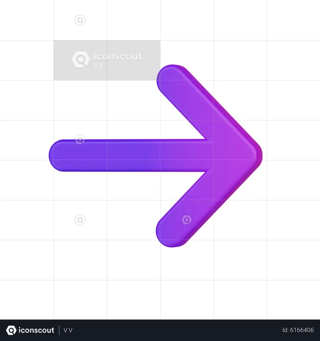 Seta direita  3D Icon