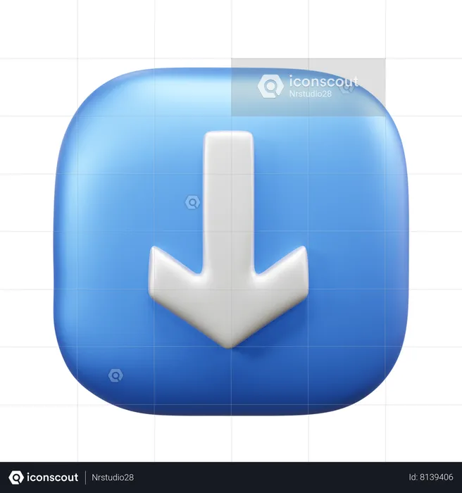 Seta para baixo  3D Icon