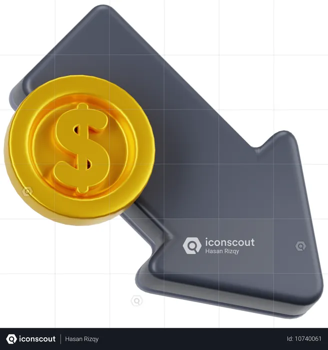 Seta para baixo  3D Icon