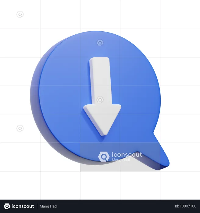 Seta para baixo  3D Icon