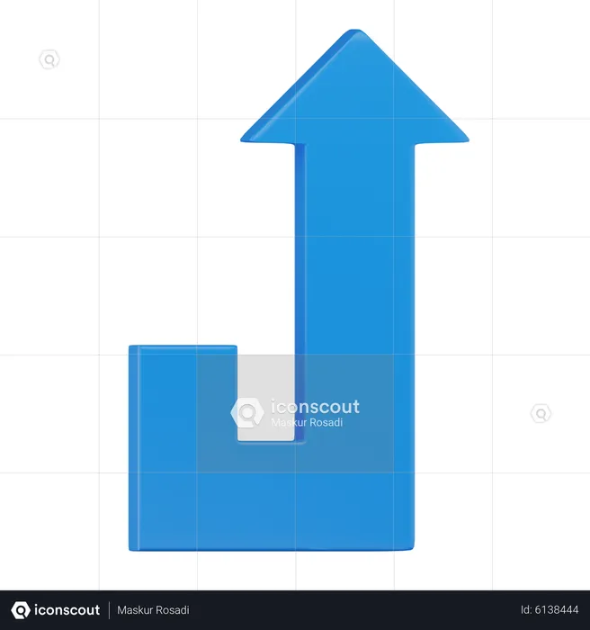 Seta para cima  3D Icon