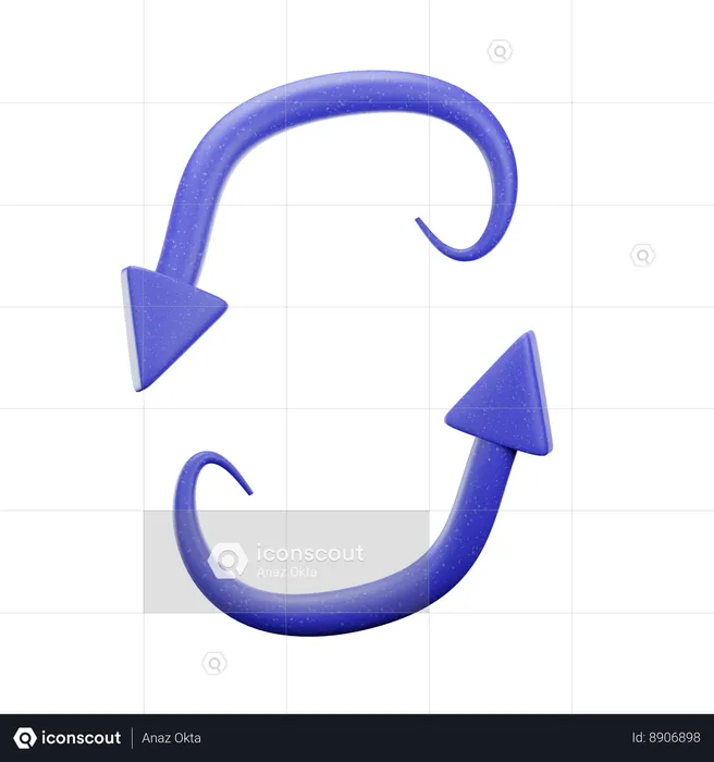 Seta para cima e para baixo  3D Icon