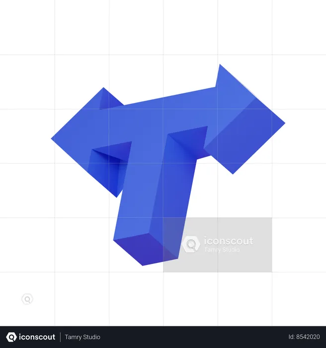 Seta para esquerda ou direita  3D Icon