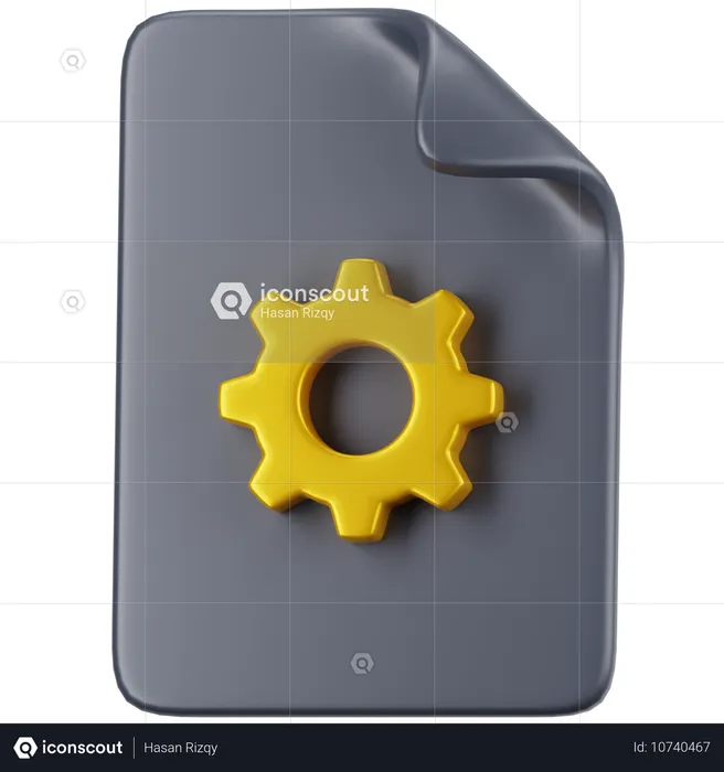 Settiing File  3D Icon