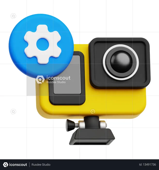 Setting Action Camera  3D Icon