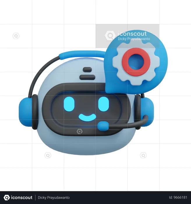 챗봇 설정  3D Icon