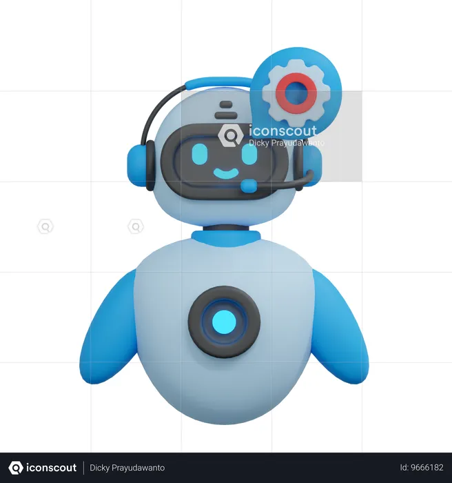 Setting chatbot  3D Icon