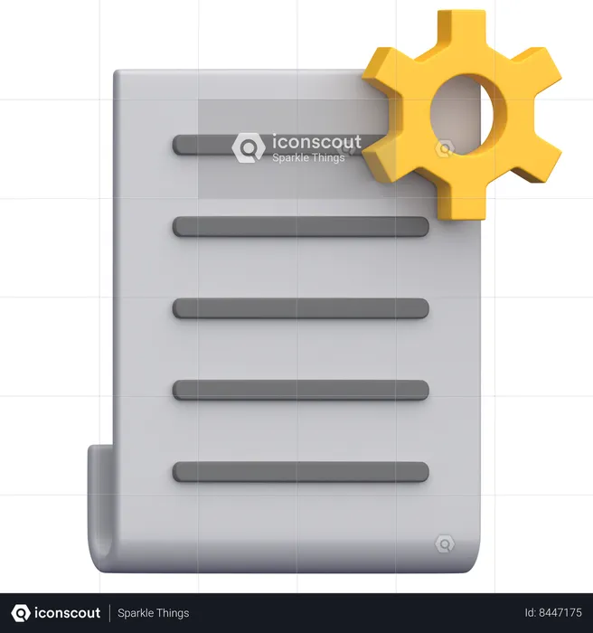 Setting Document  3D Icon