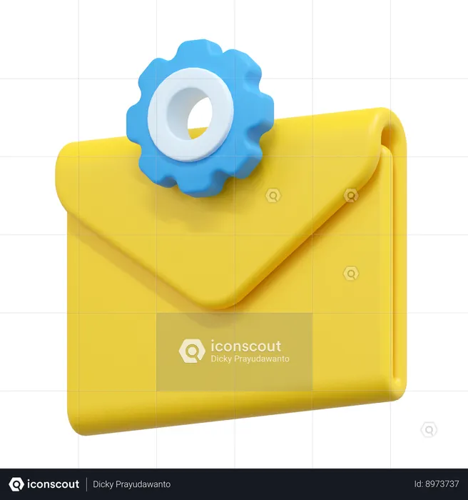 Setting email  3D Icon