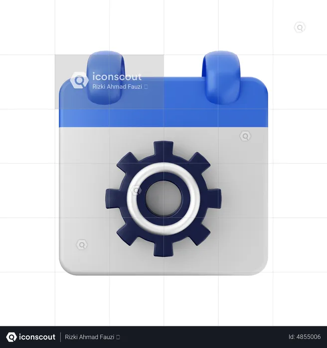 Setting Schedule  3D Icon