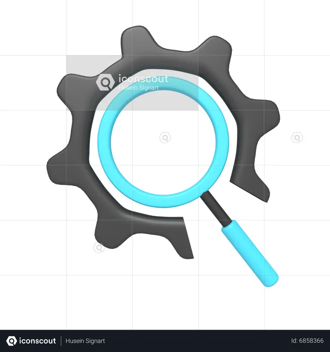 Setting Search  3D Icon