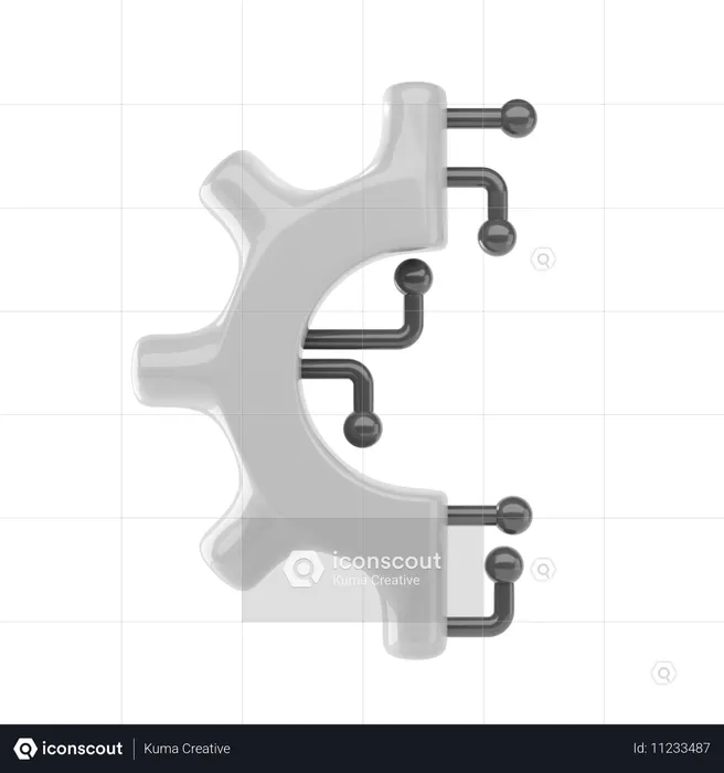 Setting Technology  3D Icon