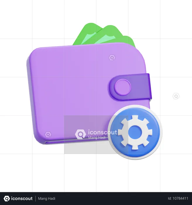 Setting Wallet  3D Icon