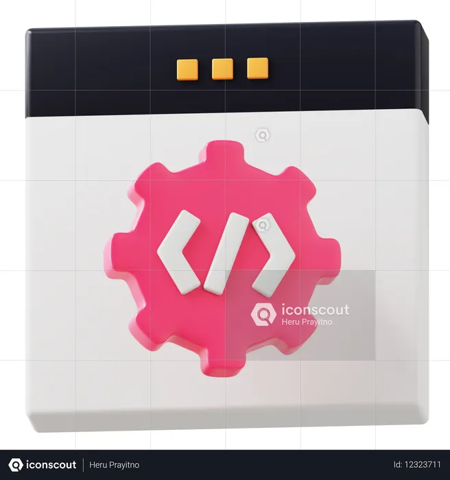 Setting Website  3D Icon