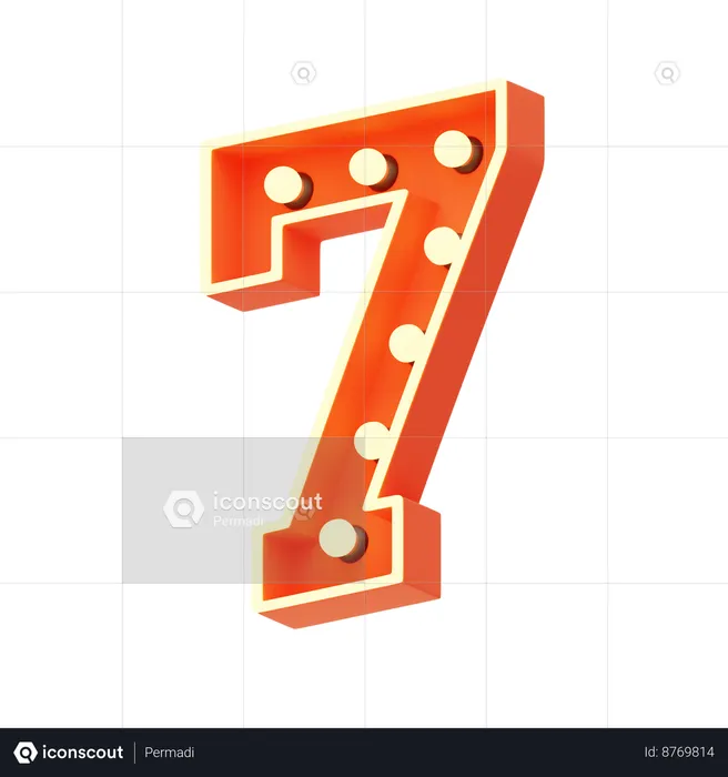 Seven  3D Icon