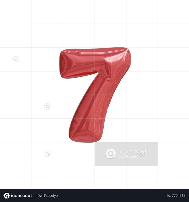 Seven  3D Icon