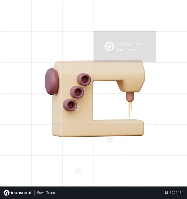Sewing Machine  3D Illustration