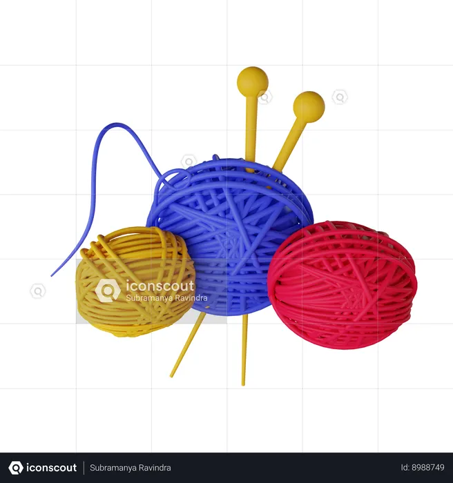 Sewing Wool Yarn  3D Icon