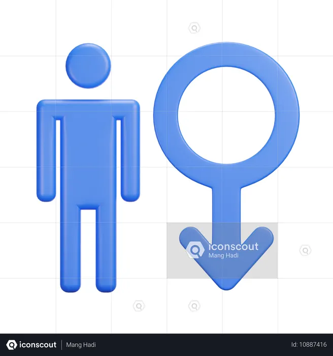 Sexe masculin  3D Icon