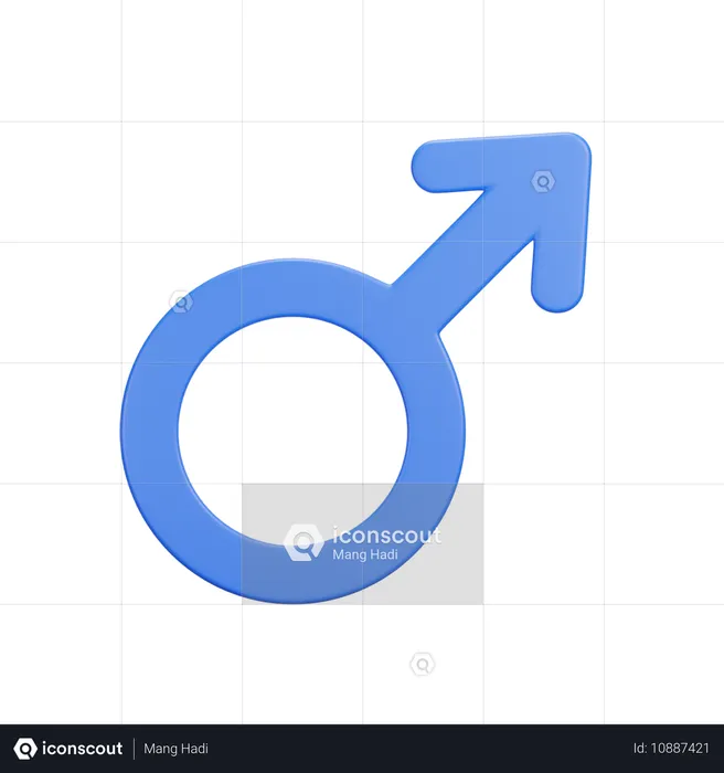 Sexe masculin  3D Icon