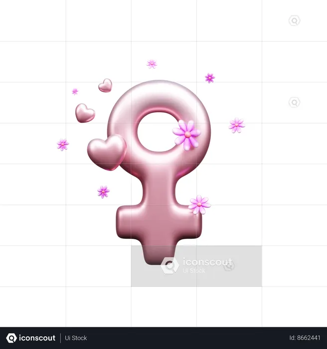 Gênero feminino  3D Icon