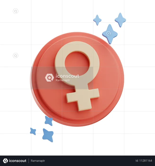 Gênero feminino  3D Icon