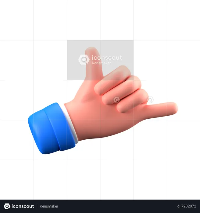 Gesto de mão shaka  3D Icon