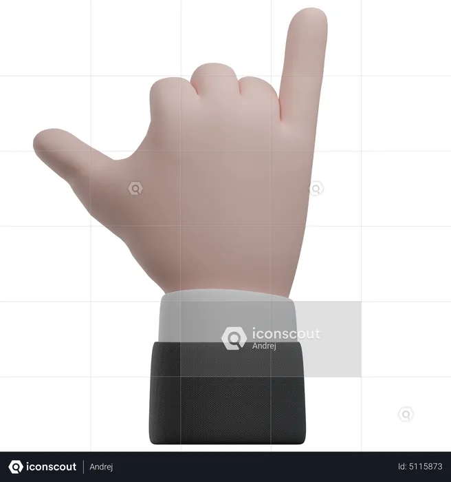 Shaka Hand Gestures  3D Icon