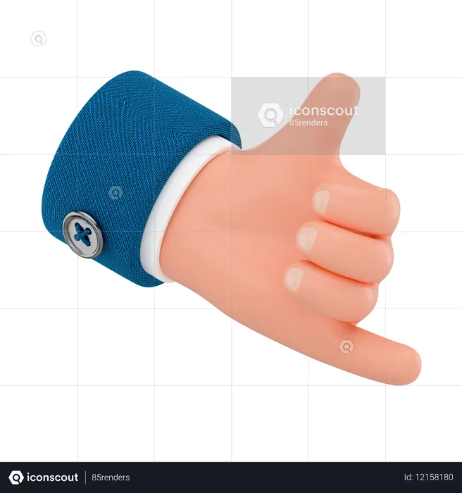 Shaka-Handgeste  3D Icon