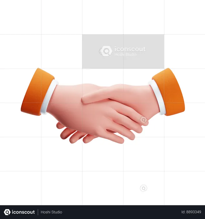 Shake Hand Gesture  3D Icon
