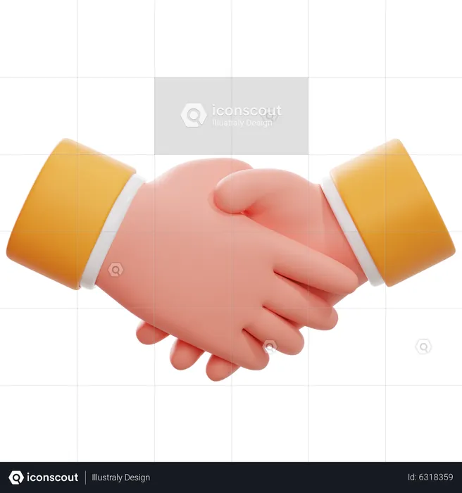 Shake Hand Gesture  3D Icon