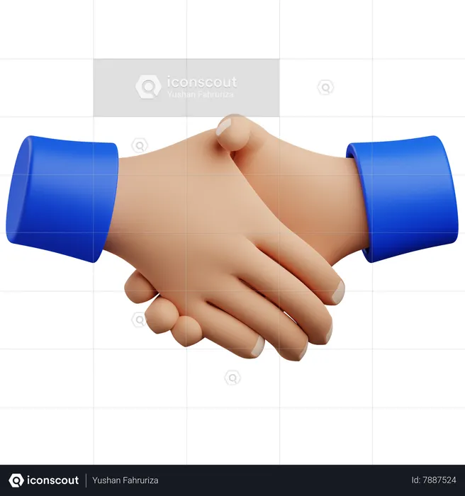 Shake hand hand gesture  3D Icon