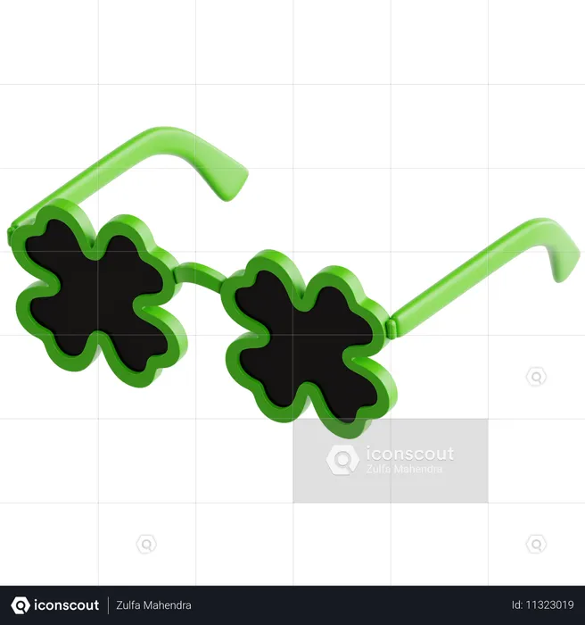 Shamrock Glasses  3D Icon