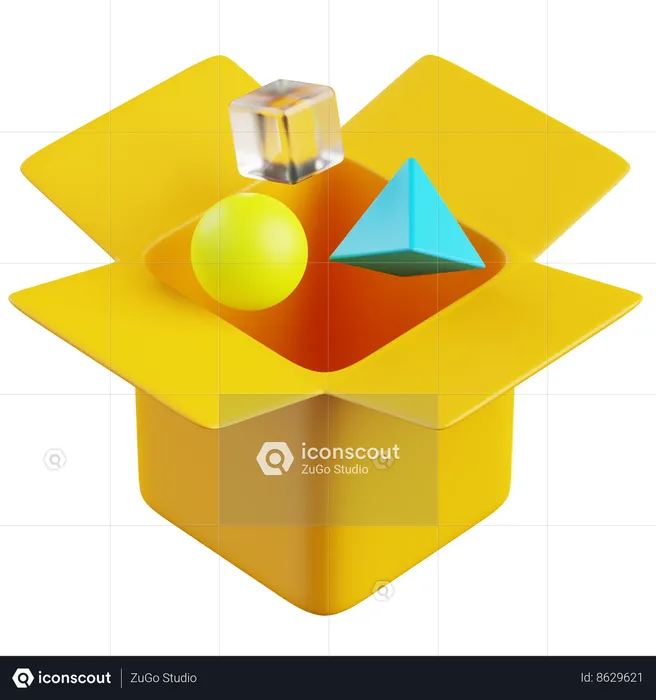 Shape Box  3D Icon