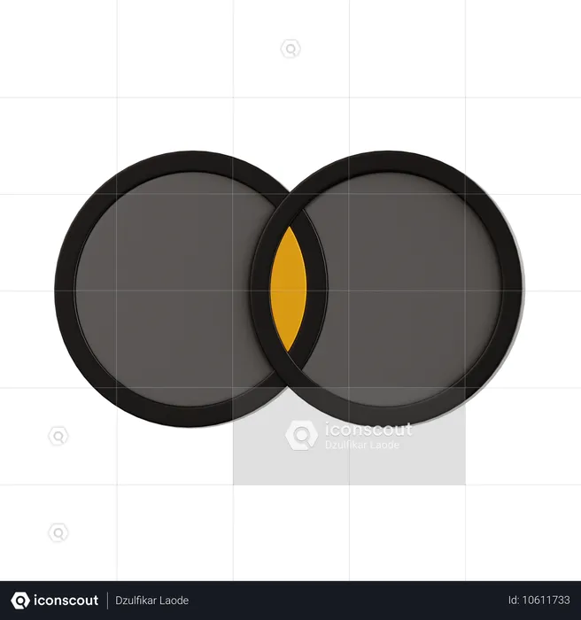 Shape Intersection  3D Icon