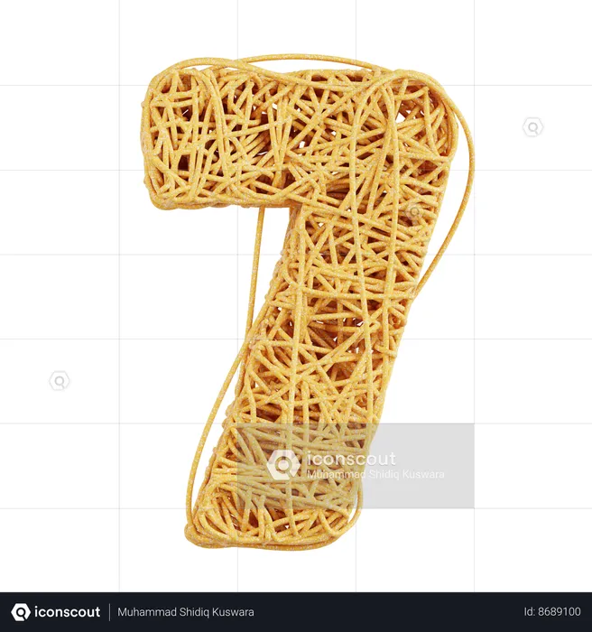 Shape Number Seven  3D Icon